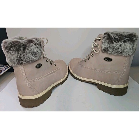 Luggage Hiker Combat Boots Convoy Pink Fur Top Womens Size 10 M New With Box - Picture 5 of 7